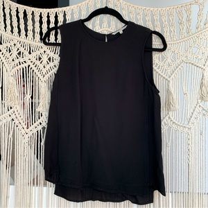 Rebecca Minkoff Silky Black Tank Top Size S